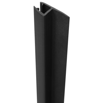 Svislé těsnění mezi skla 6mm, délka 2000mm, černá