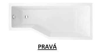 vana ESTE 150x74 cm, pravá  VANEST15P