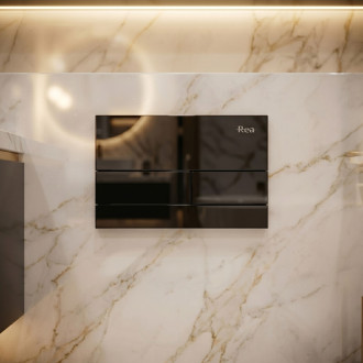 Podomítkový Instalační Set Slim 024N pro WC s Tlačítkem T Black Glass