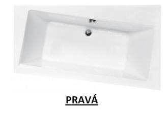 vana ASTI 150x90 cm, pravá VANAST15P