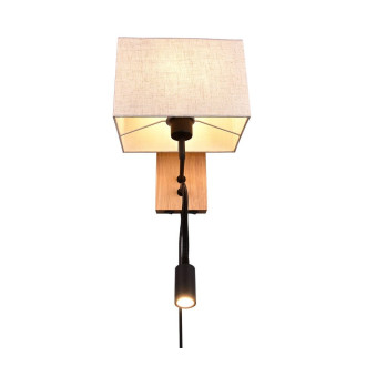 Nástěnná lampa TRIO NILAM béžová dřevo 212870236