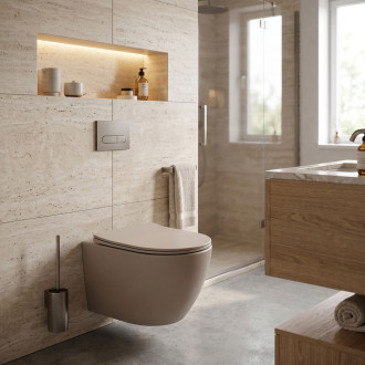 Závěsná WC mísa REA Focus Tornado Taupe