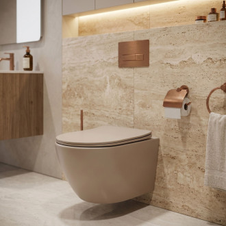 Závěsná WC mísa REA Focus Tornado Taupe