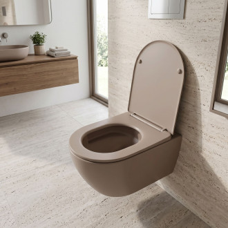 Závěsná WC mísa REA Focus Tornado Taupe