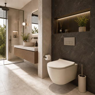 Závěsná WC mísa REA Focus Tornado Creme