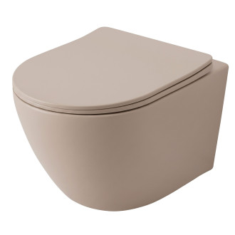 Sada Závěsné WC Focus + Umyvadlo na Desku Rea Focus Taupe