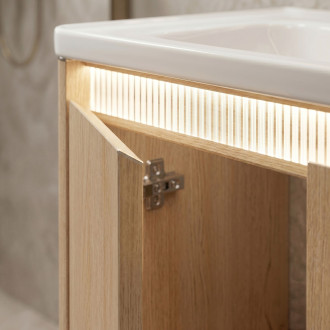 Sada koupelnového nábytku s umyvadlem Sora DE07-70 Oak 70CM
