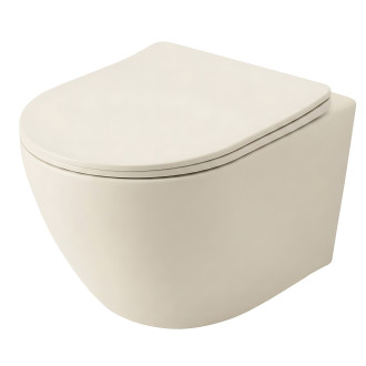 Sada Závěsné WC Focus + Umyvadlo na Desku Rea Focus Creme