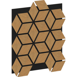 Mexen Form 02 panel ścienny akustyczny 81 x 66 cm (4szt.), filc 9 mm, fornir techniczny, Dąb Classic - S111-81667-02-041