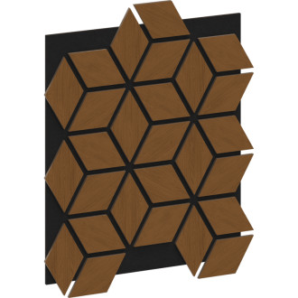 Mexen Form 02 panel ścienny akustyczny 81 x 66 cm (4szt.), filc 9 mm, fornir techniczny, Dąb Natural - S111-81667-02-042