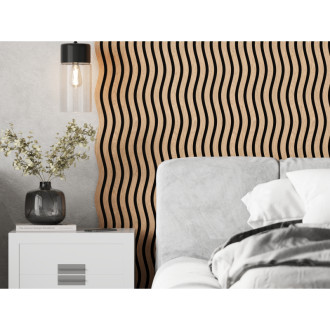 Akustické stěnové lamely Mexen Lam-SF 01 280 x 30 cm, plsť 9 mm, technická dýha, bělený dub - S106-280-01-040