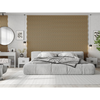 Akustické stěnové lamely Mexen Lam-SF 01 280 x 30 cm, plsť 9 mm, technická dýha, Classic Oak - S106-280-01-041