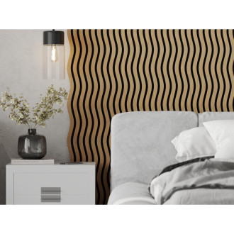 Akustické stěnové lamely Mexen Lam-SF 01 280 x 30 cm, plsť 9 mm, technická dýha, Classic Oak - S106-280-01-041