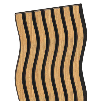 Akustické stěnové lamely Mexen Lam-SF 01 280 x 30 cm, plsť 9 mm, technická dýha, Classic Oak - S106-280-01-041