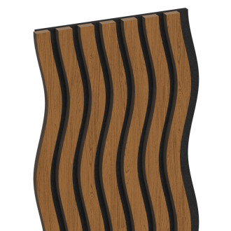 Akustické stěnové lamely Mexen Lam-SF 01 280 x 30 cm, plsť 9 mm, technická dýha, přírodní dub - S106-280-01-042