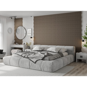 Akustické stěnové lamely Mexen Lam-SF 01 280 x 30 cm, plsť 9 mm, technická dýha, šedý dub - S106-280-01-043