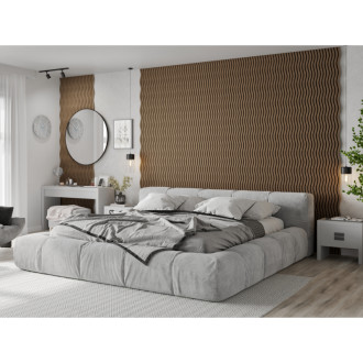 Akustické stěnové lamely Mexen Lam-SF 01 280 x 30 cm, plsť 9 mm, technická dýha, tmavý ořech - S106-280-01-044