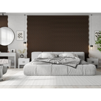Akustické stěnové lamely Mexen Lam-SF 01 280 x 30 cm, plsť 9 mm, technická dýha, dub Mocca - S106-280-01-045