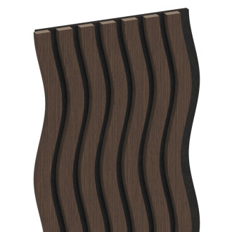 Akustické stěnové lamely Mexen Lam-SF 01 280 x 30 cm, plsť 9 mm, technická dýha, dub Mocca - S106-280-01-045