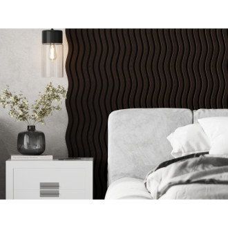 Akustické stěnové lamely Mexen Lam-SF 01 280 x 30 cm, plsť 9 mm, technická dýha, Černý dub - S106-280-01-046