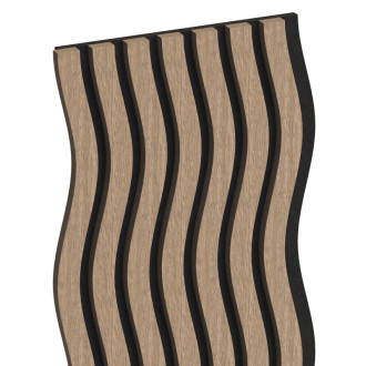 Akustické stěnové lamely Mexen Lam-SF 01 280 x 30 cm, plsť 9 mm, technická dýha, světlý ořech - S106-280-01-047