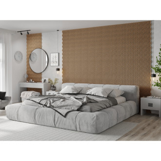 Akustické stěnové lamely Mexen Lam-SF 02 280 x 30 cm, plsť 9 mm, technická dýha, bělený dub - S106-280-02-040