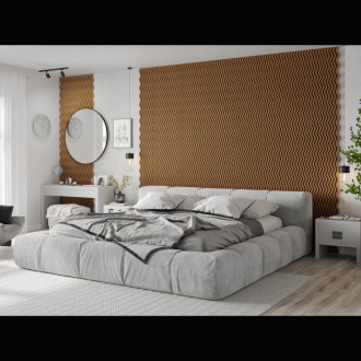 Akustické stěnové lamely Mexen Lam-SF 02 280 x 30 cm, plsť 9 mm, technická dýha, přírodní dub - S106-280-02-042