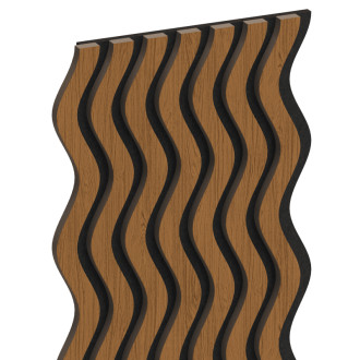 Akustické stěnové lamely Mexen Lam-SF 02 280 x 30 cm, plsť 9 mm, technická dýha, přírodní dub - S106-280-02-042