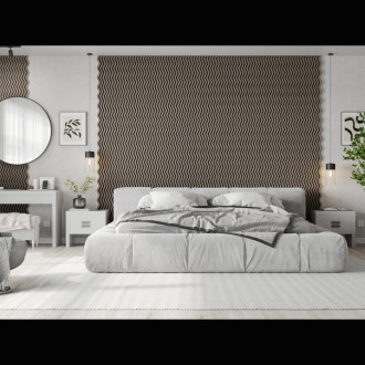 Akustické stěnové lamely Mexen Lam-SF 02 280 x 30 cm, plsť 9 mm, technická dýha, šedý dub - S106-280-02-043