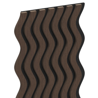 Akustické stěnové lamely Mexen Lam-SF 02 280 x 30 cm, plsť 9 mm, technická dýha, dub Mocca - S106-280-02-045