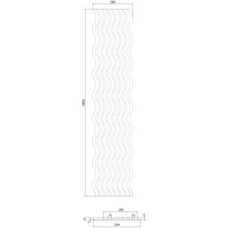 Akustické stěnové lamely Mexen Lam-SF 02 280 x 30 cm, plsť 9 mm, technická dýha, dub Mocca - S106-280-02-045