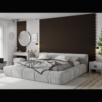 Akustické stěnové lamely Mexen Lam-SF 02 280 x 30 cm, plsť 9 mm, technická dýha, Černý dub - S106-280-02-046