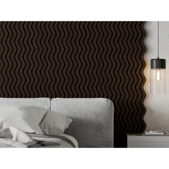 Akustické stěnové lamely Mexen Lam-SF 02 280 x 30 cm, plsť 9 mm, technická dýha, Černý dub - S106-280-02-046