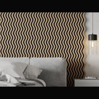 Akustické stěnové lamely Mexen Lam-SF 02 280 x 30 cm, plsť 9 mm, technická dýha, světlý ořech - S106-280-02-047