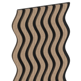 Akustické stěnové lamely Mexen Lam-SF 02 280 x 30 cm, plsť 9 mm, technická dýha, světlý ořech - S106-280-02-047