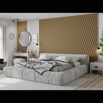 Akustické nástěnné lamely Mexen Lam-SF 26 280 x 30 cm, plsť 9 mm, technická dýha, klasický dub - S106-280-26-041