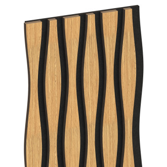 Akustické nástěnné lamely Mexen Lam-SF 26 280 x 30 cm, plsť 9 mm, technická dýha, klasický dub - S106-280-26-041