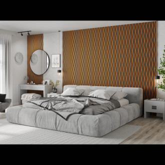 Akustické stěnové lamely Mexen Lam-SF 26 280 x 30 cm, plsť 9 mm, technická dýha, přírodní dub - S106-280-26-042