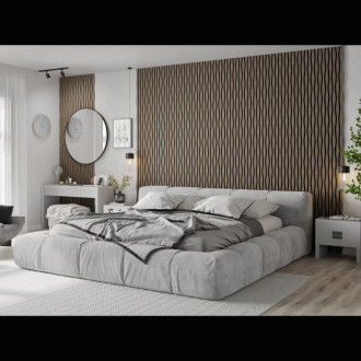 Akustické nástěnné lamely Mexen Lam-SF 26 280 x 30 cm, plsť 9 mm, technická dýha, šedý dub - S106-280-26-043