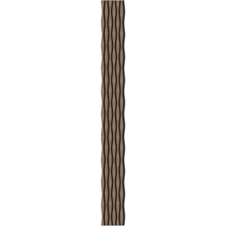 Akustické nástěnné lamely Mexen Lam-SF 26 280 x 30 cm, plsť 9 mm, technická dýha, tmavý ořech - S106-280-26-044