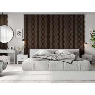 Akustické nástěnné lamely Mexen Lam-SF 26 280 x 30 cm, plsť 9 mm, technická dýha, dub Mocca - S106-280-26-045