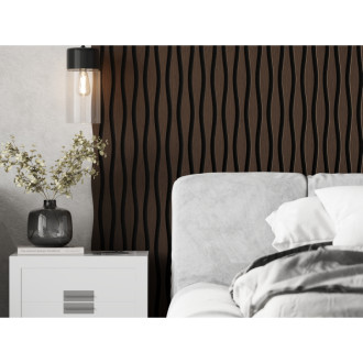 Akustické nástěnné lamely Mexen Lam-SF 26 280 x 30 cm, plsť 9 mm, technická dýha, dub Mocca - S106-280-26-045