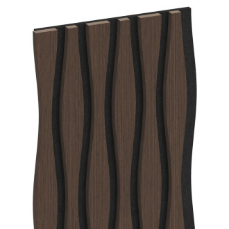 Akustické nástěnné lamely Mexen Lam-SF 26 280 x 30 cm, plsť 9 mm, technická dýha, dub Mocca - S106-280-26-045