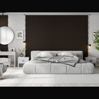Akustické stěnové lamely Mexen Lam-SF 26 280 x 30 cm, plsť 9 mm, technická dýha, Černý dub - S106-280-26-046