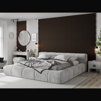 Akustické stěnové lamely Mexen Lam-SF 26 280 x 30 cm, plsť 9 mm, technická dýha, Černý dub - S106-280-26-046