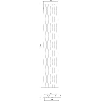 Akustické stěnové lamely Mexen Lam-SF 26 280 x 30 cm, plsť 9 mm, technická dýha, Černý dub - S106-280-26-046