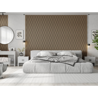 Akustické nástěnné lamely Mexen Lam-SF 26 280 x 30 cm, 9mm plsť, technická dýha, světlý ořech - S106-280-26-047