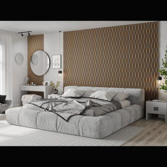 Akustické nástěnné lamely Mexen Lam-SF 26 280 x 30 cm, 9mm plsť, technická dýha, světlý ořech - S106-280-26-047