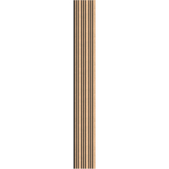Akustické nástěnné lamely Mexen Lam-F Slim 01 280 x 36,5 cm, 9mm plsť, technická dýha, bělený dub - S107-280-01-040