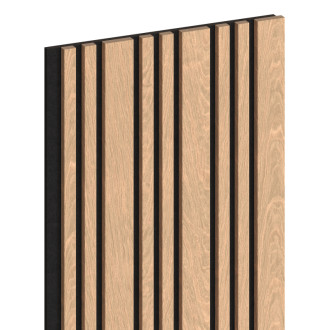 Akustické nástěnné lamely Mexen Lam-F Slim 01 280 x 36,5 cm, 9mm plsť, technická dýha, bělený dub - S107-280-01-040